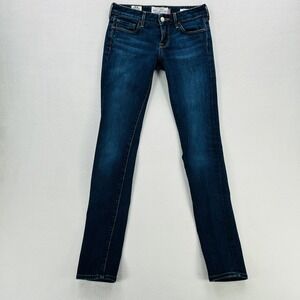 Lucky Brand Lolita Skinny Jeans Womens 00/24 Blue Mid Rise Denim Made In USA